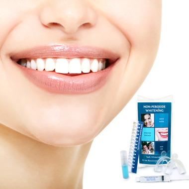 Ultrahangos fogkőeltávolítás, az USA-ban gyártott peroxid-mentes, kímélő otthoni fogfehérítő csomaggal