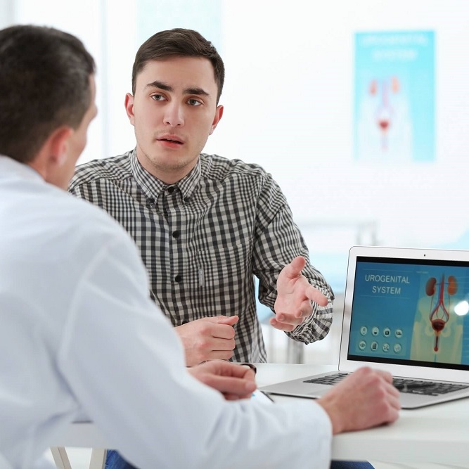 Szakorvosi urológiai szűrés ultrahanggal, és laboratóriumi PSA vizsgálat, előleggel